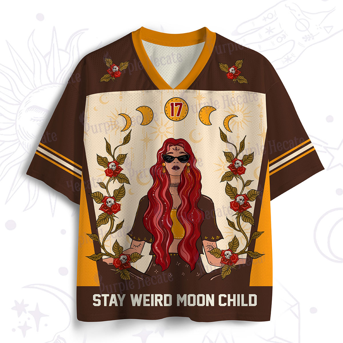 Purplehecate Stay Wild Moon Child Mesh Jersey