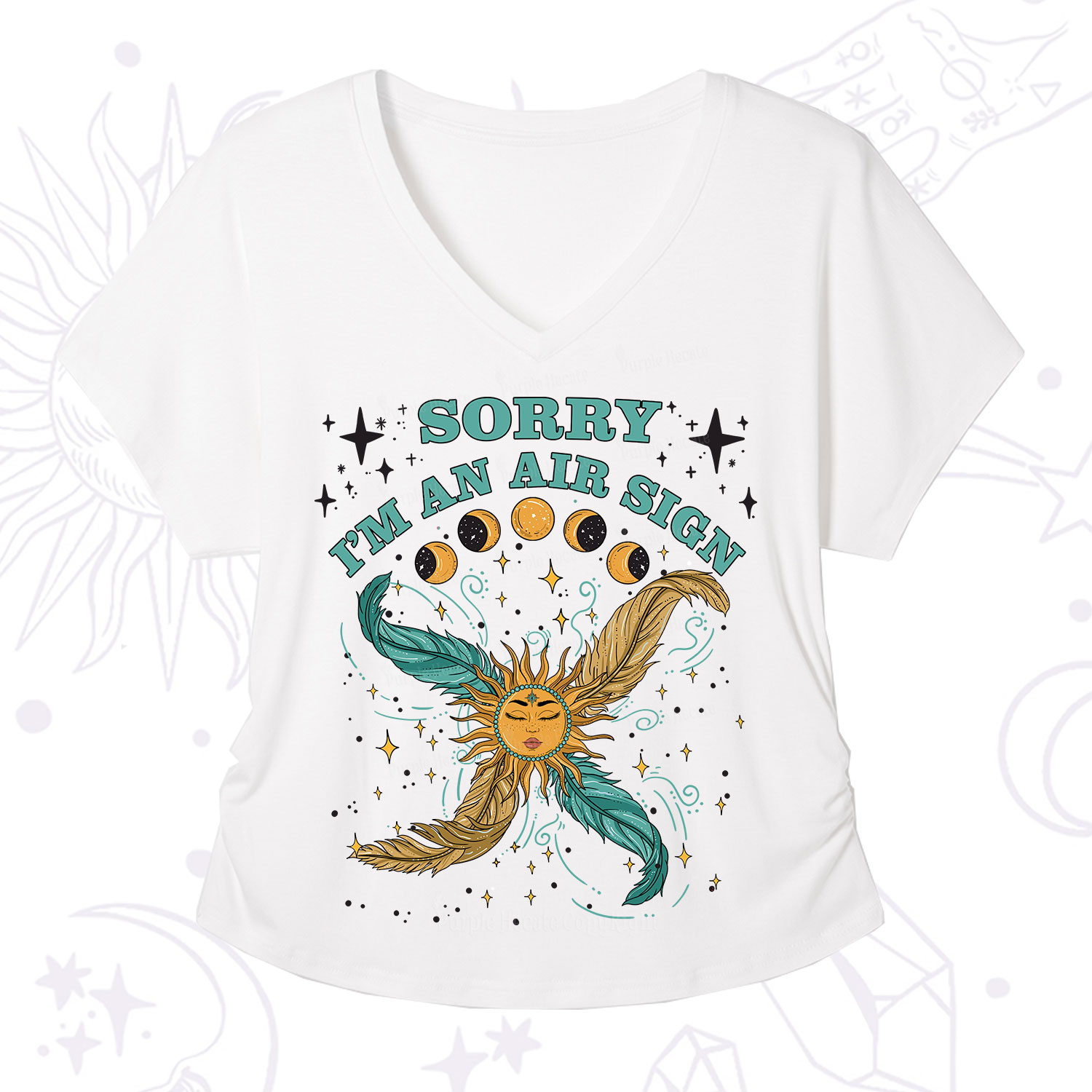 Purplehecate Sorry I'm An Air Sign V-Neck T-Shirt