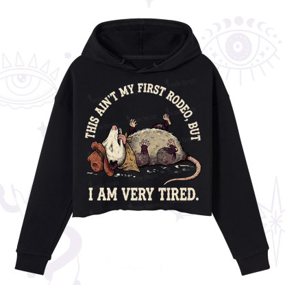 Purplehecate This Ain't My First Rodeo Crop Hoodie