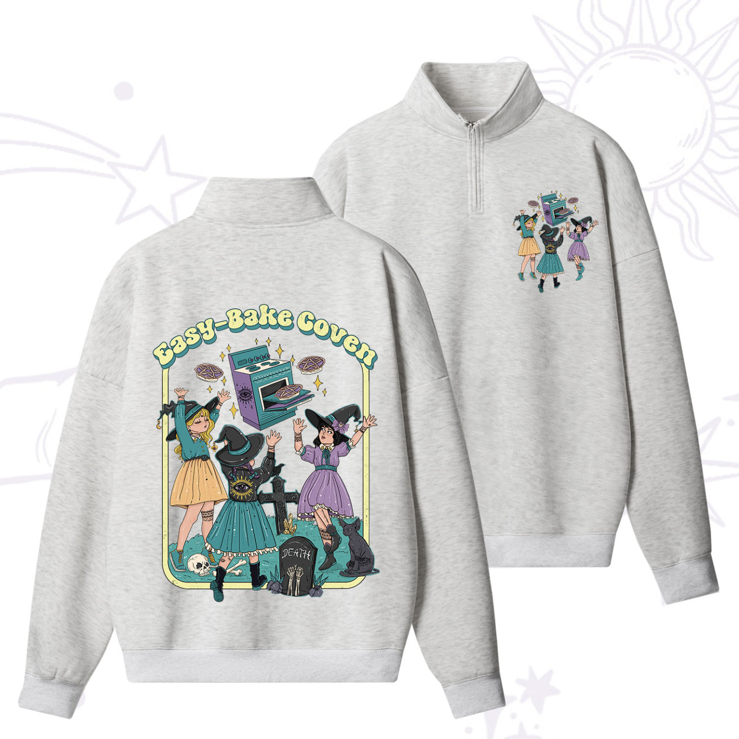 Purplehecate Easy Bake Coven Zip Fleece Sweatshirt