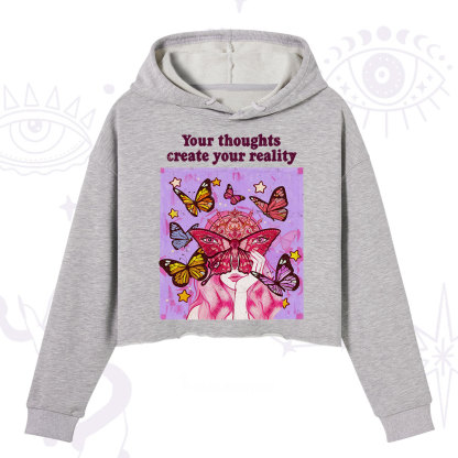 Purplehecate Create Your Reality Crop Hoodie