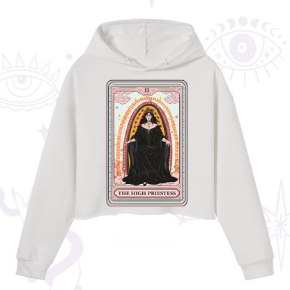 Purplehecate The High Priestess Tarot Crop Hoodie