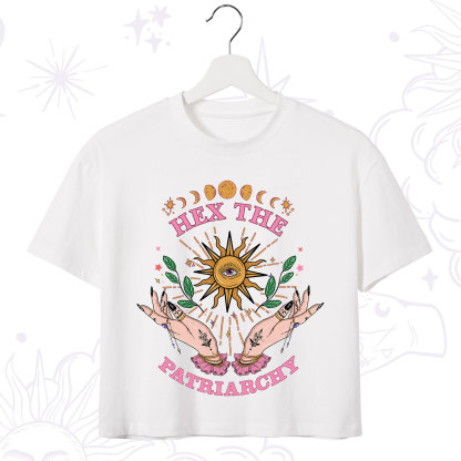 Purplehecate Hex The Patriarchy Witchy Crop T-Shirt