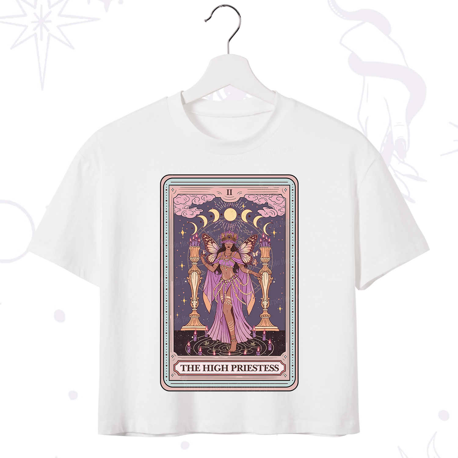 Purplehecate The Mystic High Priestess Crop T-Shirt