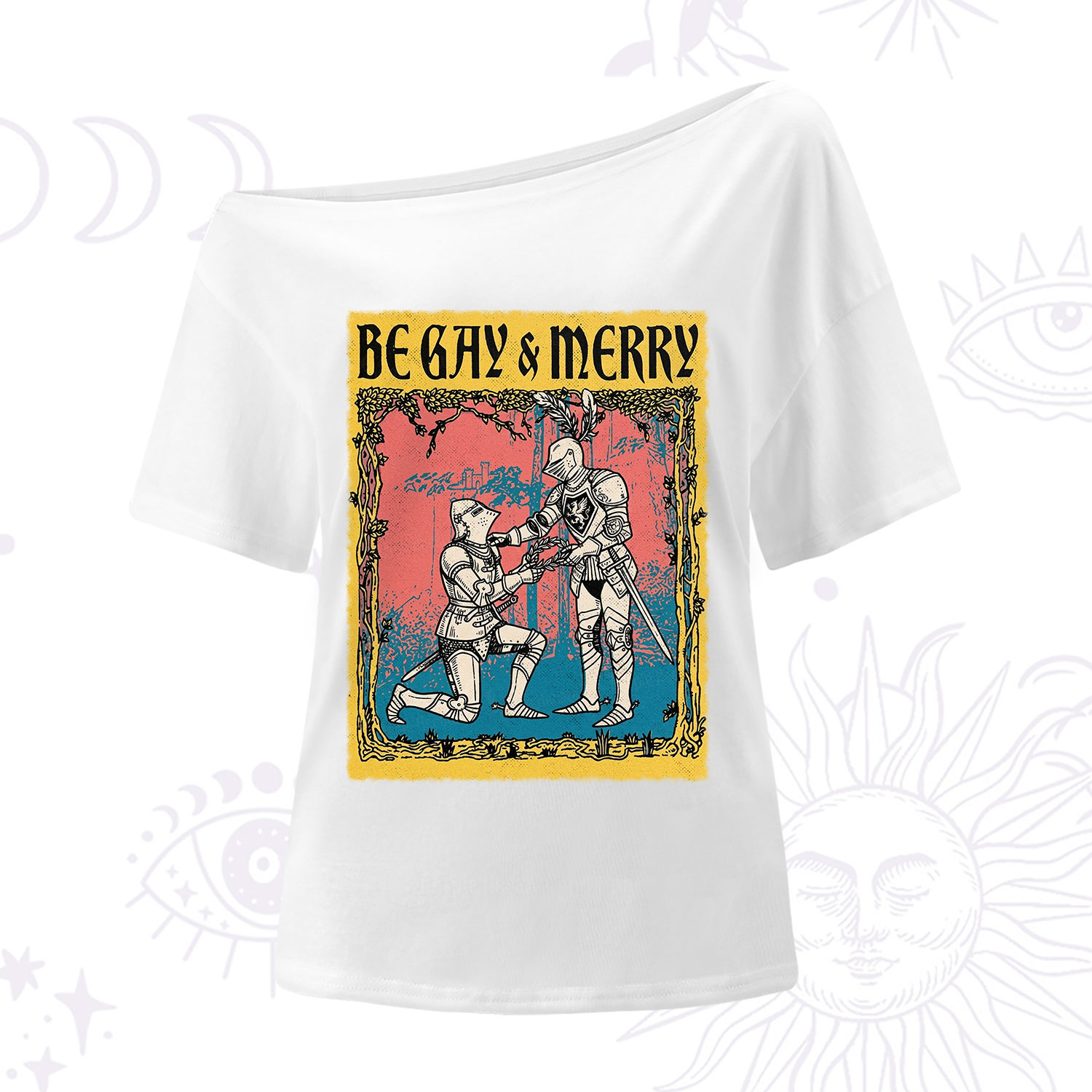 Purplehecate Be Gay Merry Medieval Knights One Shoulder T-Shirt