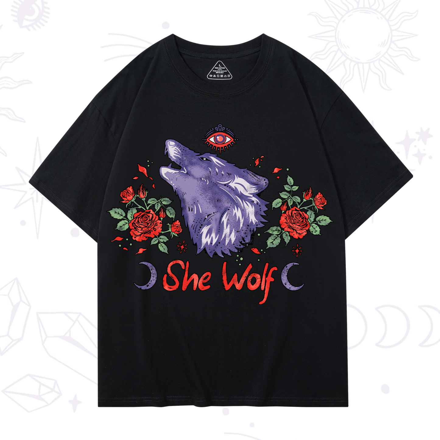 Magic Purplehecate Moon Wolf T-Shirt