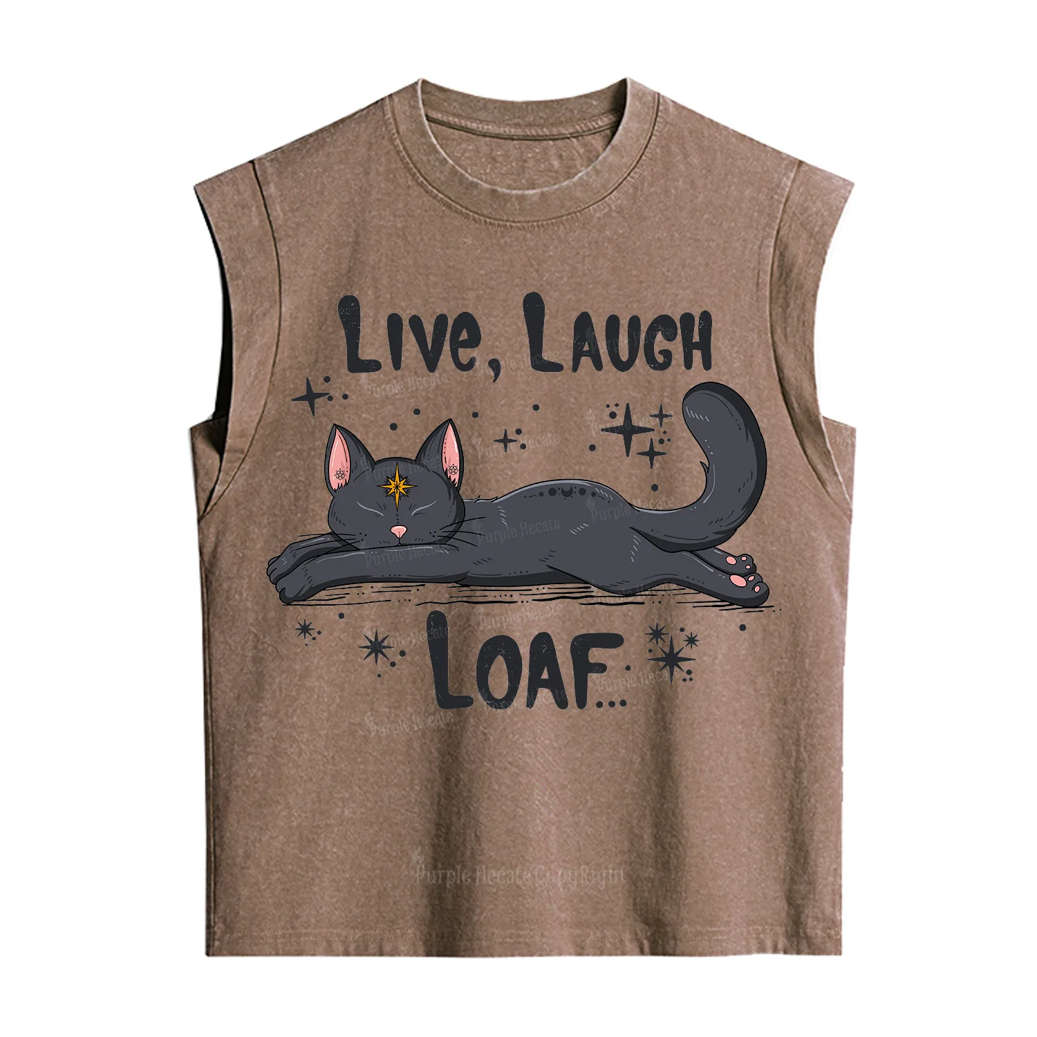 Purplehecate Live Laugh Loaf Vintage Washed Tank
