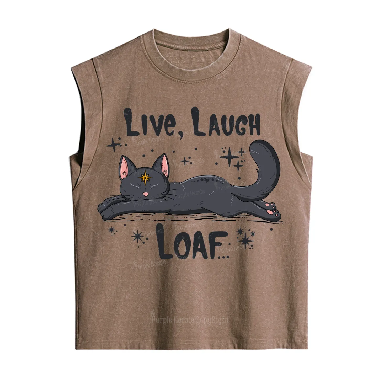 Purplehecate Live Laugh Loaf Vintage Washed Tank