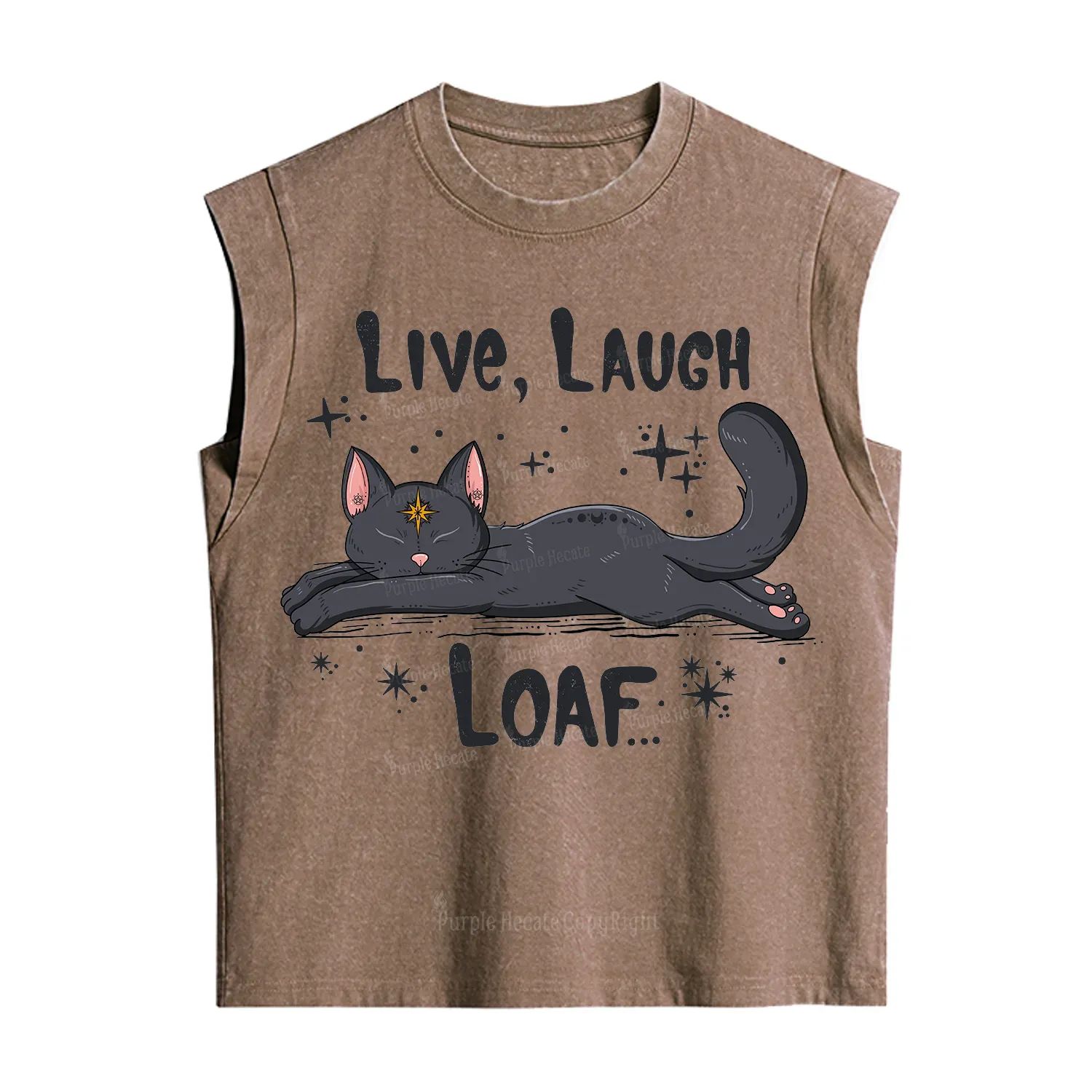 Purplehecate Live Laugh Loaf Vintage Washed Tank
