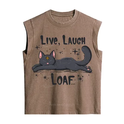 Purplehecate Live Laugh Loaf Vintage Washed Tank