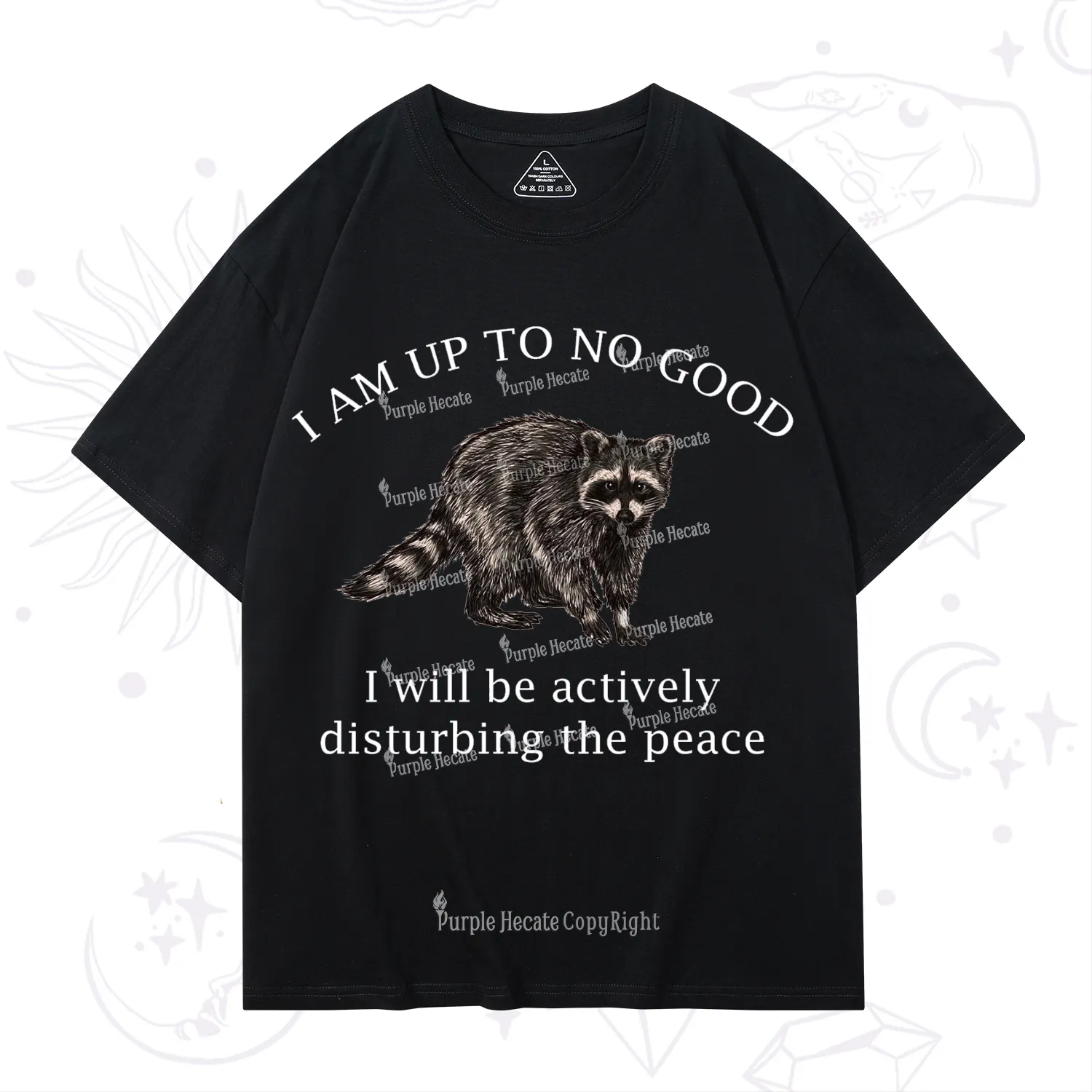Purplehecate Trash Raccoon Backyard Wildlife T-Shirt