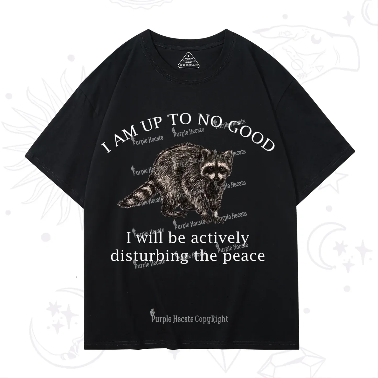 Purplehecate Trash Raccoon Backyard Wildlife T-Shirt