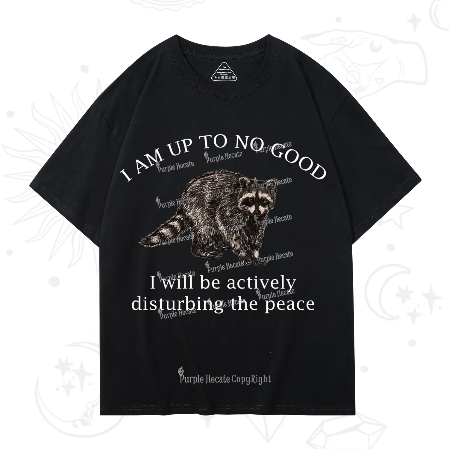 Purplehecate Trash Raccoon Backyard Wildlife T-Shirt