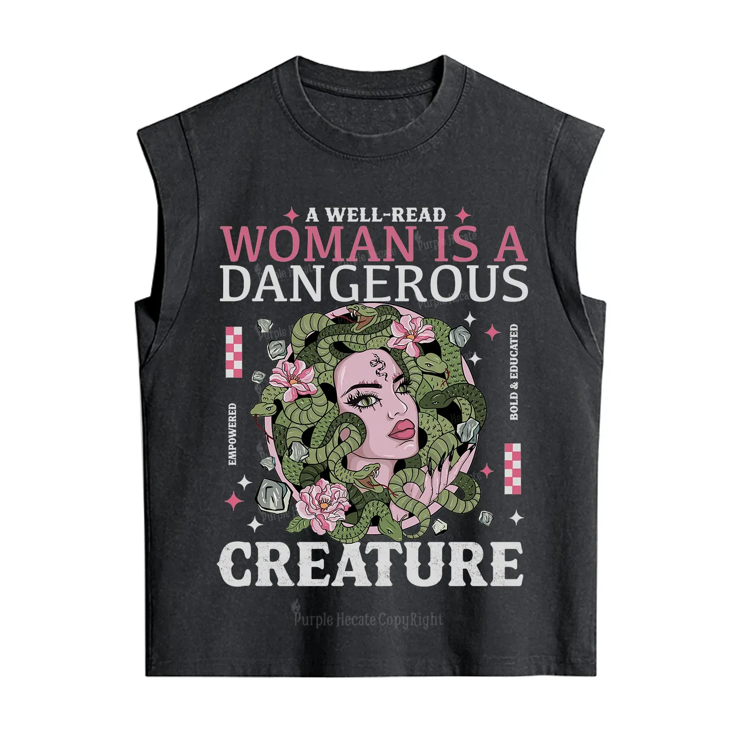 Purplehecate A Well Read Woman Is A Dangerous Vintage Washed Tank