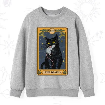 Purplehecate The Death Tarot Cat Sweatshirt