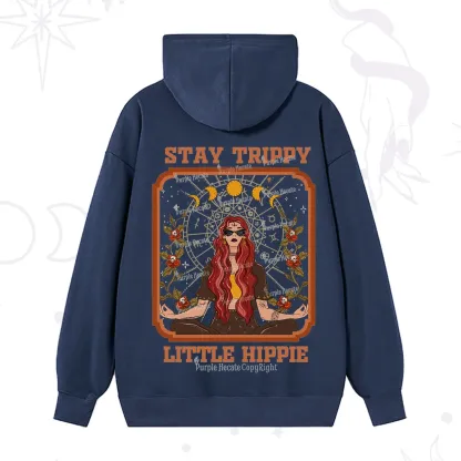 Purplehecate Stay Trippy Little Witchy Hippie Hoodie