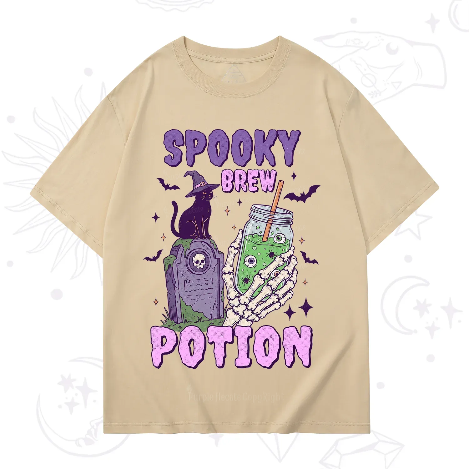 Purplehecate Spooky Brew Potion Halloween T-Shirt
