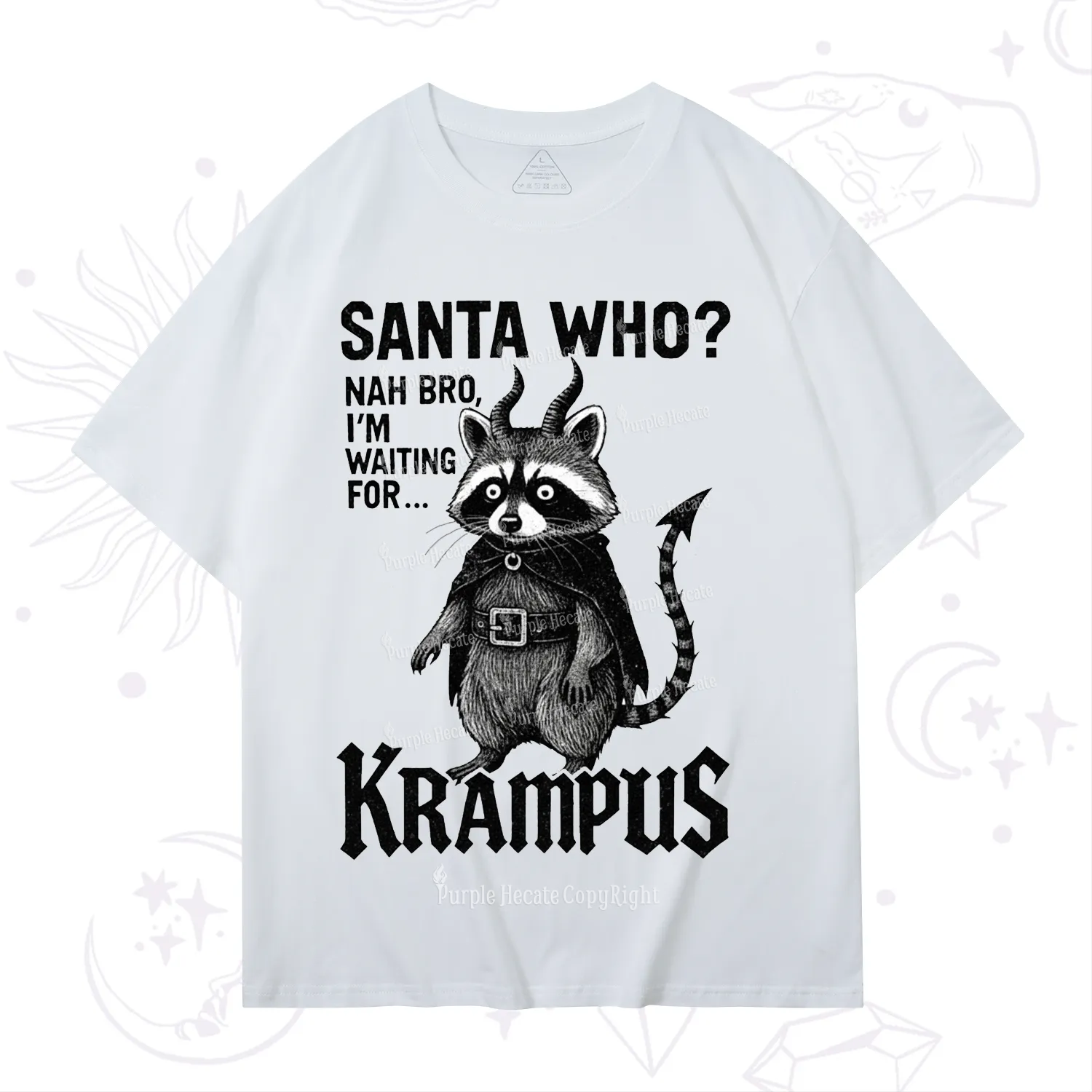 Purplehecate Santa Who? Nah Bro I'm Waiting for Krampus Christmas T-Shirt