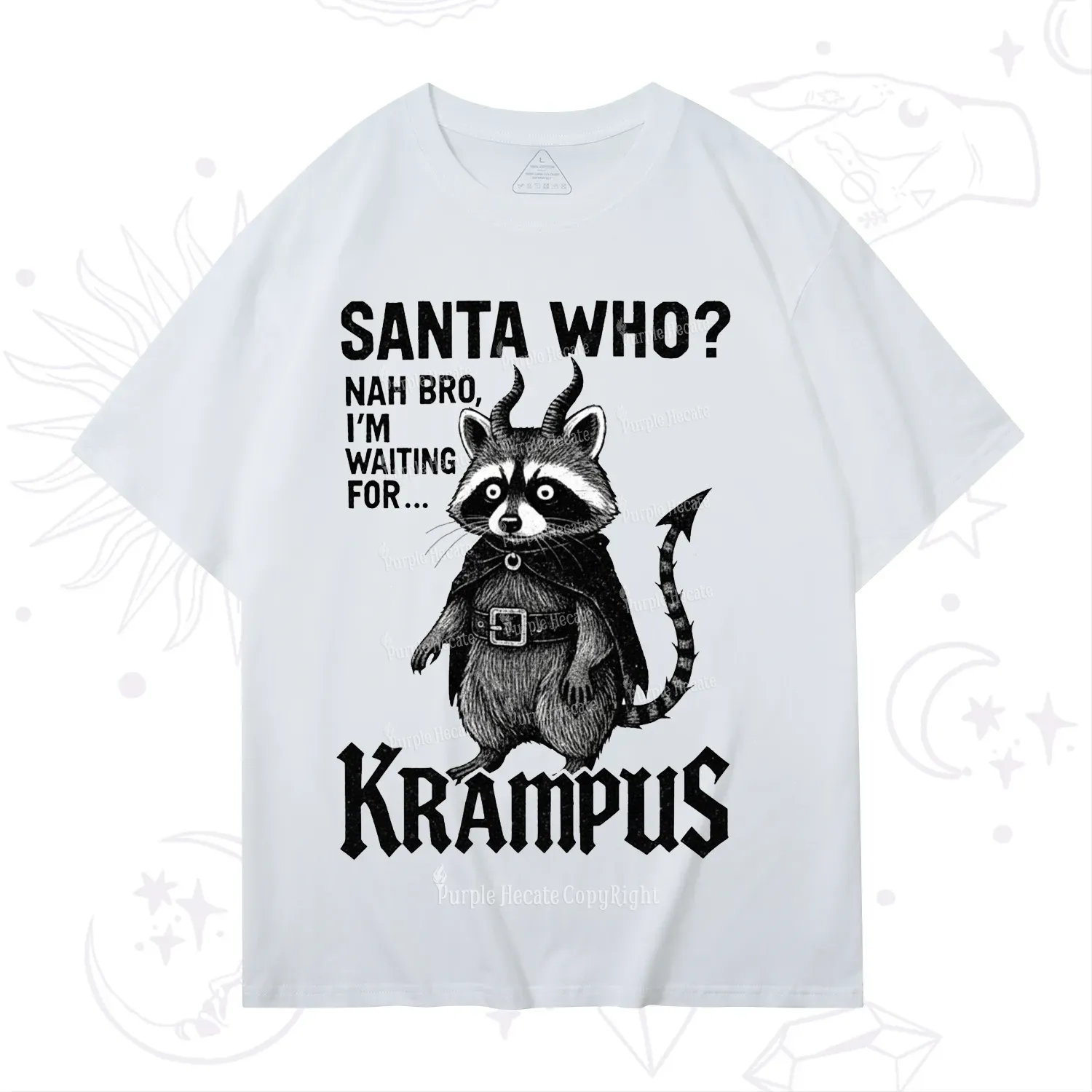 Purplehecate Santa Who? Nah Bro I'm Waiting for Krampus Christmas T-Shirt