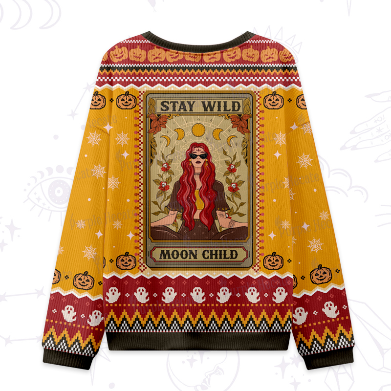 Purplehecate The Stay Wild Moon Child Ugly Halloween Sweatshirts