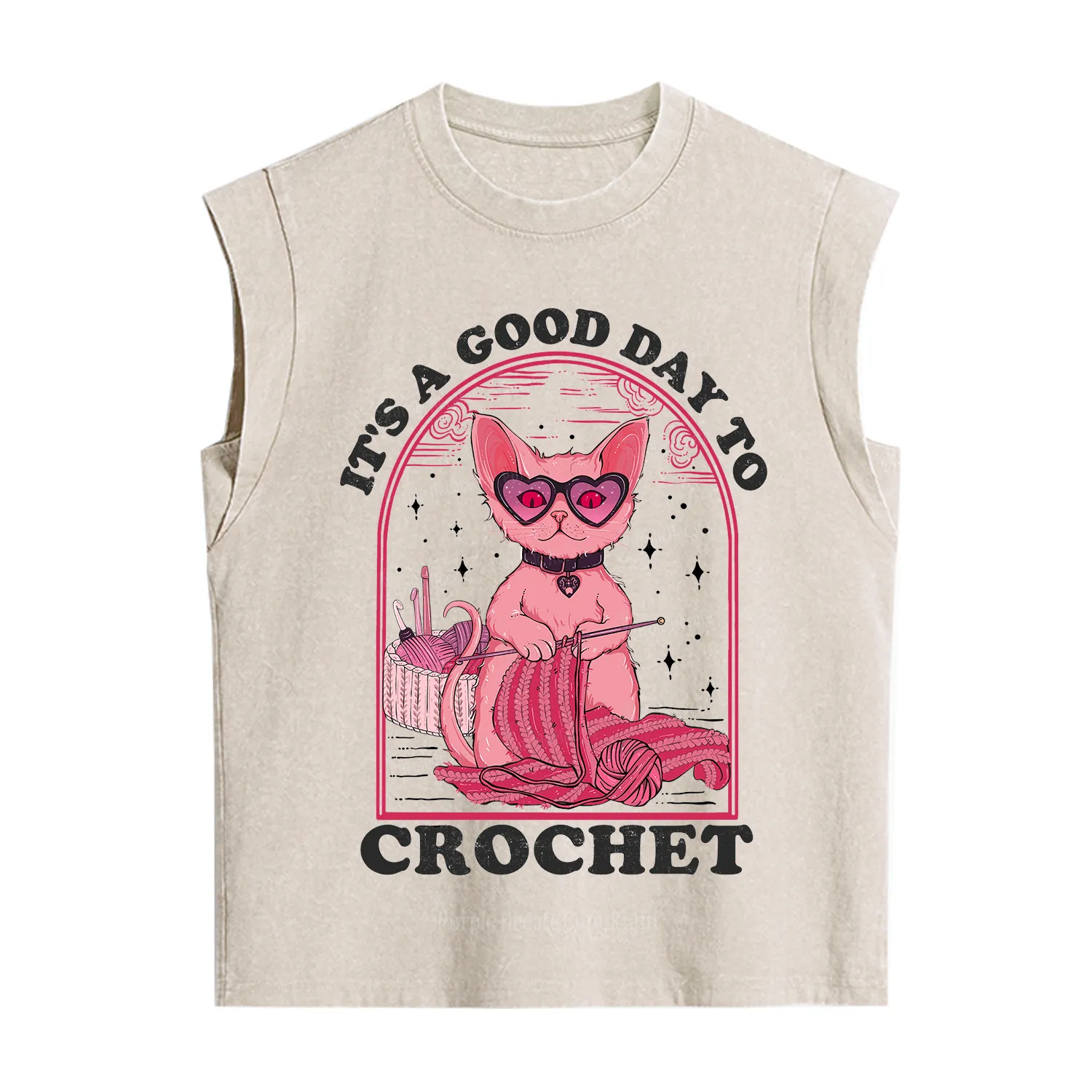 Purplehecate It's A Good Day To Crochet Vintage Washed Tank
