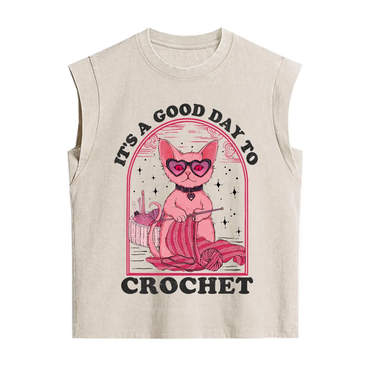 Purplehecate It's A Good Day To Crochet Vintage Washed Tank