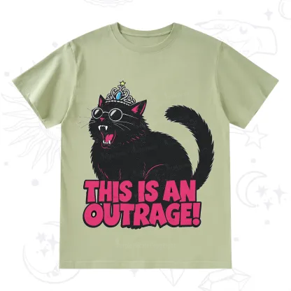 Purplehecate This is an outrage Princess Cat T-Shirt