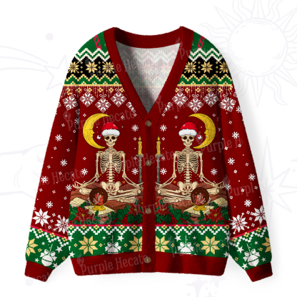 Purplehecate The Reader Tarot Christmas Ugly Cardigan Sweaters