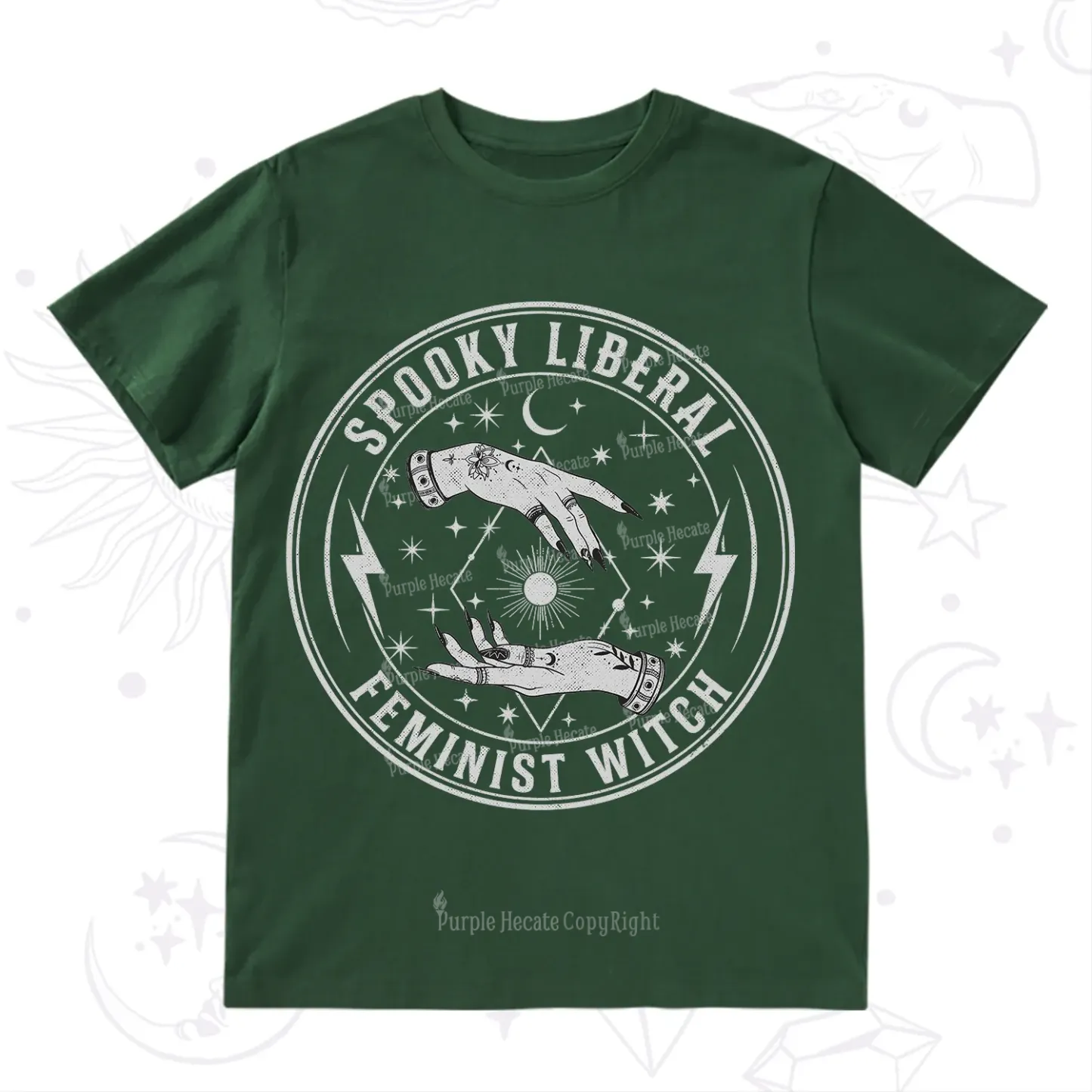 Purplehecate Spooky Liberal Feminist Witch T-Shirt