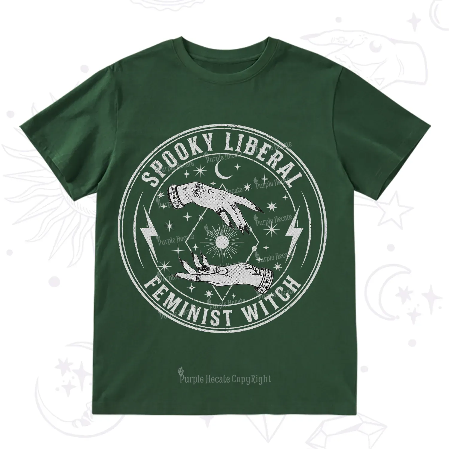 Purplehecate Spooky Liberal Feminist Witch T-Shirt