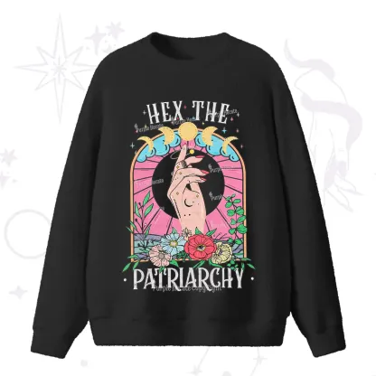 Purplehecate Hex The Patriarchy Fuzzy Ugly Sweater