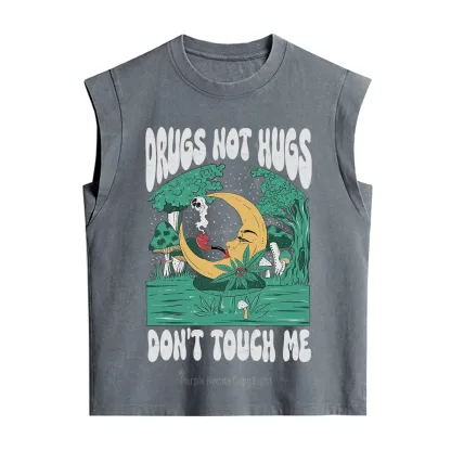 Purplehecate Drugs Not Hugs Don't Touch Me Vintage Washed Tank