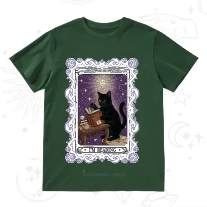 Purplehecate The Reading Cat Tarot T-Shirt