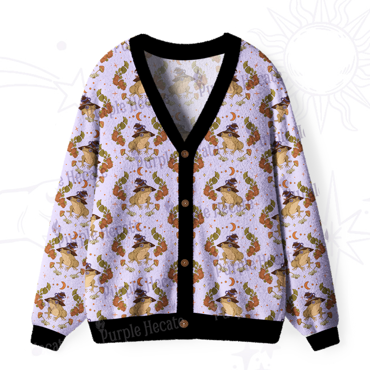 Purplehecate The Frog Ugly Cardigan Sweaters