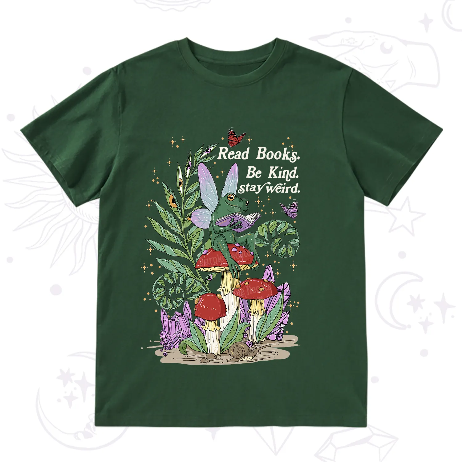 Purplehecate Read Books Be Kind Stay Weird T-Shirt
