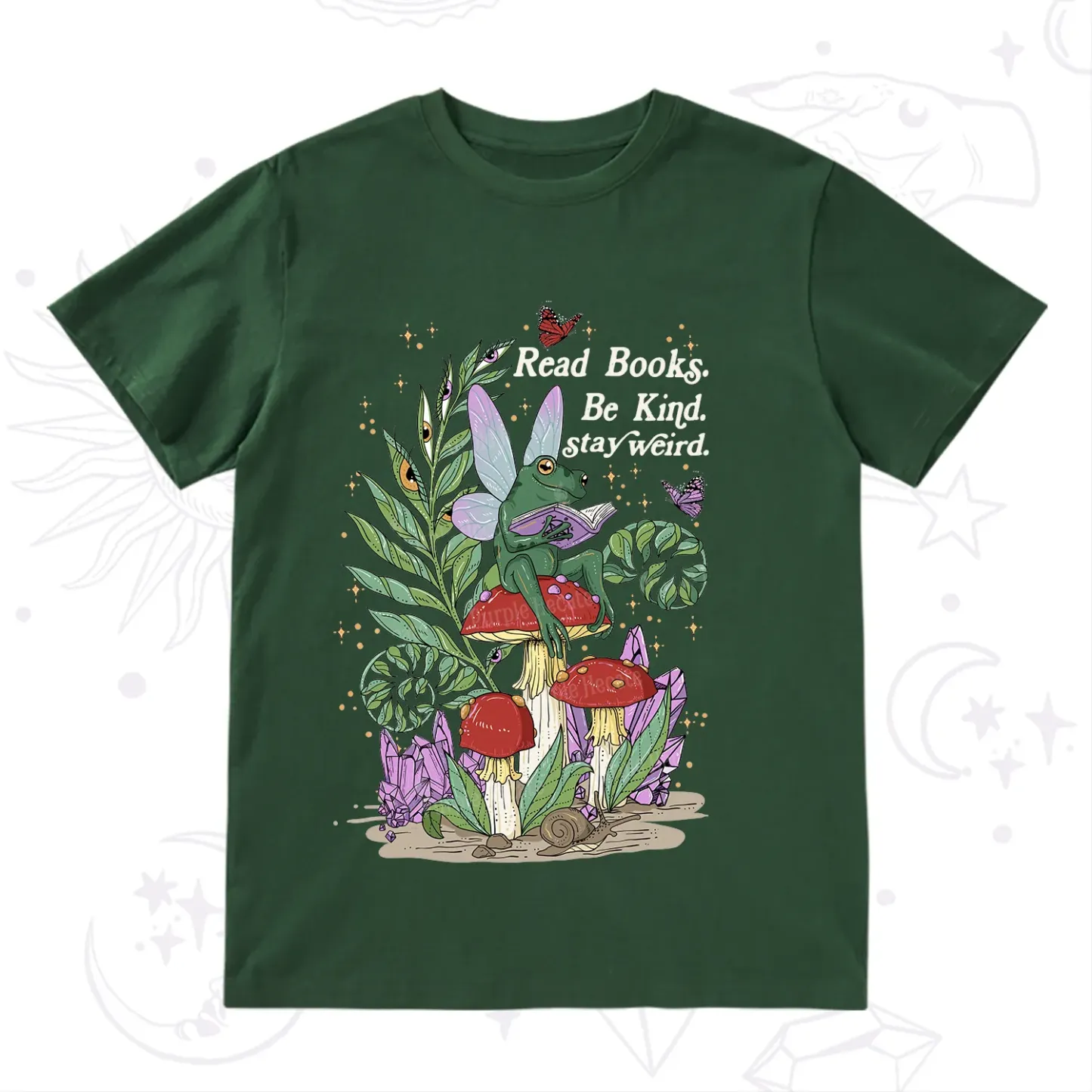 Purplehecate Read Books Be Kind Stay Weird T-Shirt