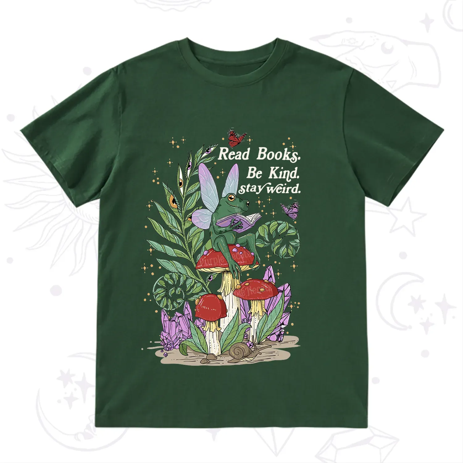 Purplehecate Read Books Be Kind Stay Weird T-Shirt