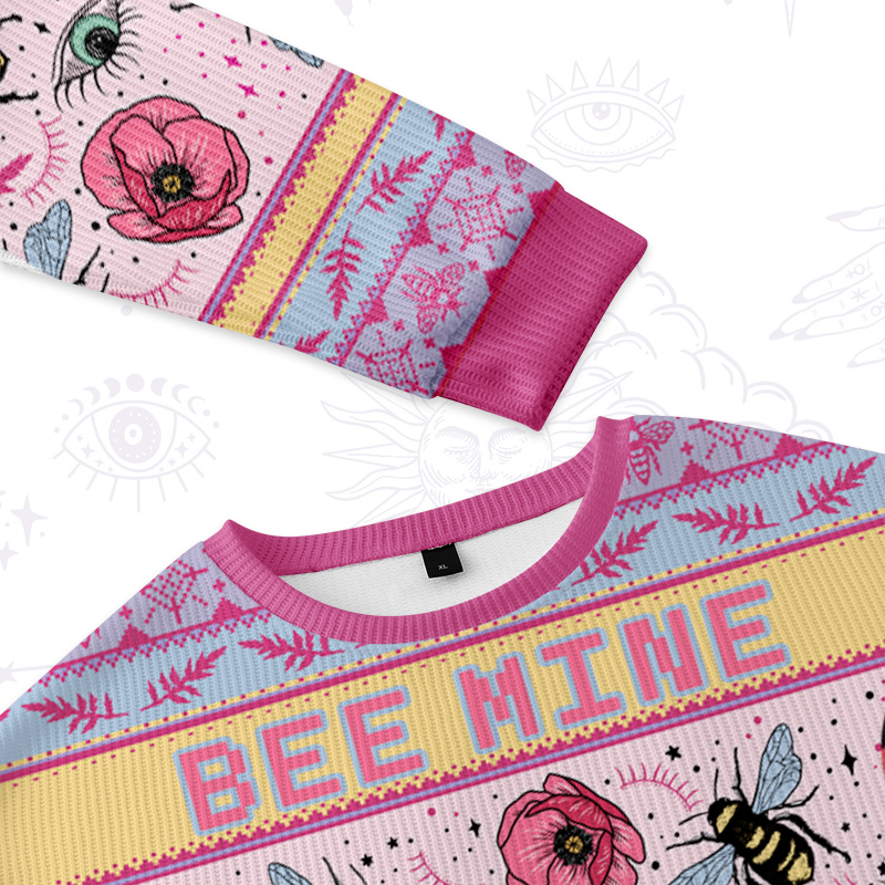 Purplehecate The Bee's Knees Ugly Valentine Sweatshirt