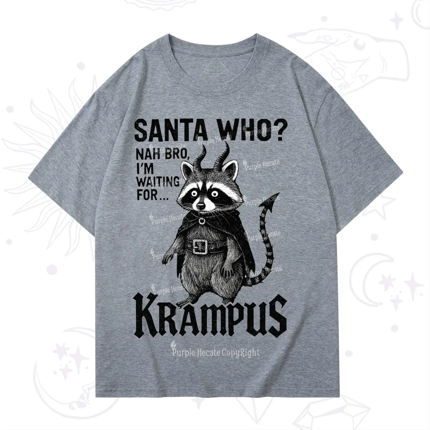 Purplehecate Santa Who? Nah Bro I'm Waiting for Krampus Christmas T-Shirt