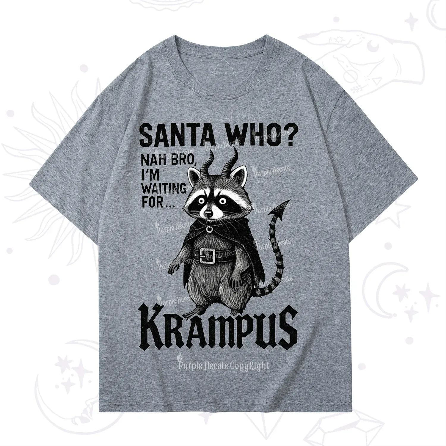 Purplehecate Santa Who? Nah Bro I'm Waiting for Krampus Christmas T-Shirt