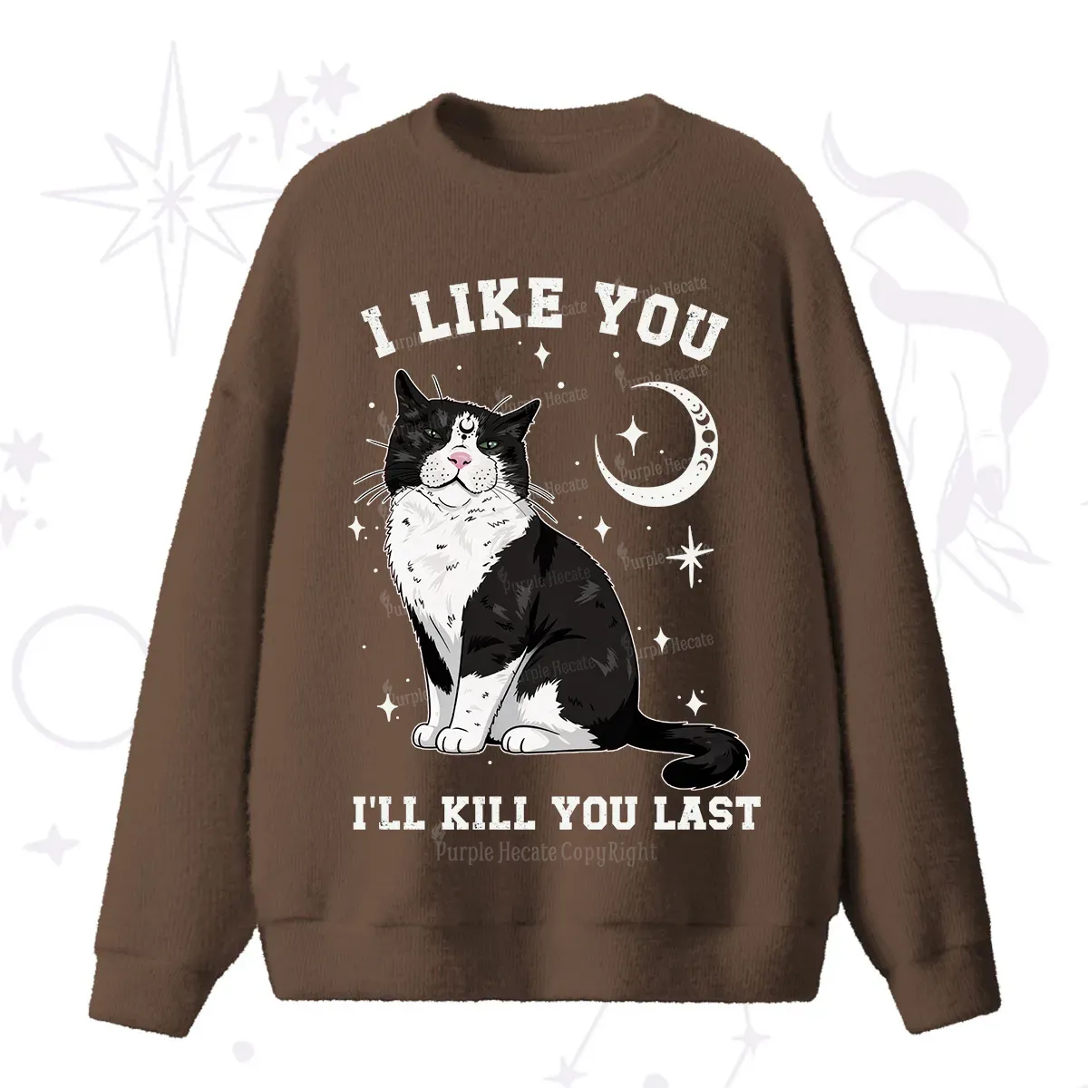 Purplehecate I Like You I'll Kill You Last Fuzzy Ugly Sweater