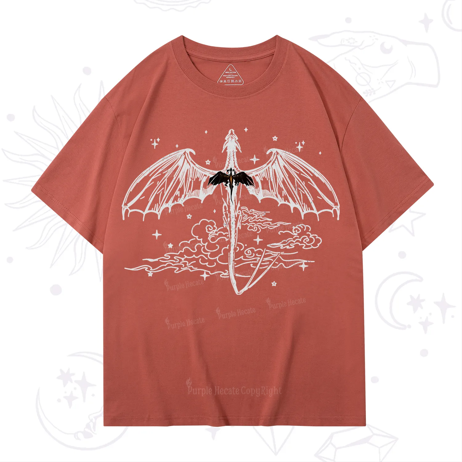 Purplehecate Dragon Rider Celestial Sword T-Shirt