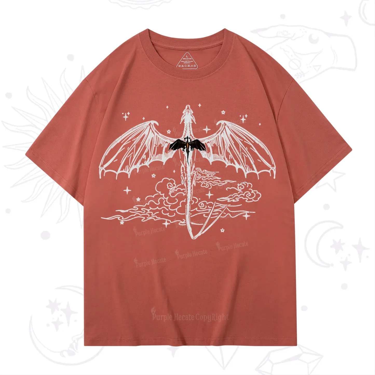 Purplehecate Dragon Rider Celestial Sword T-Shirt