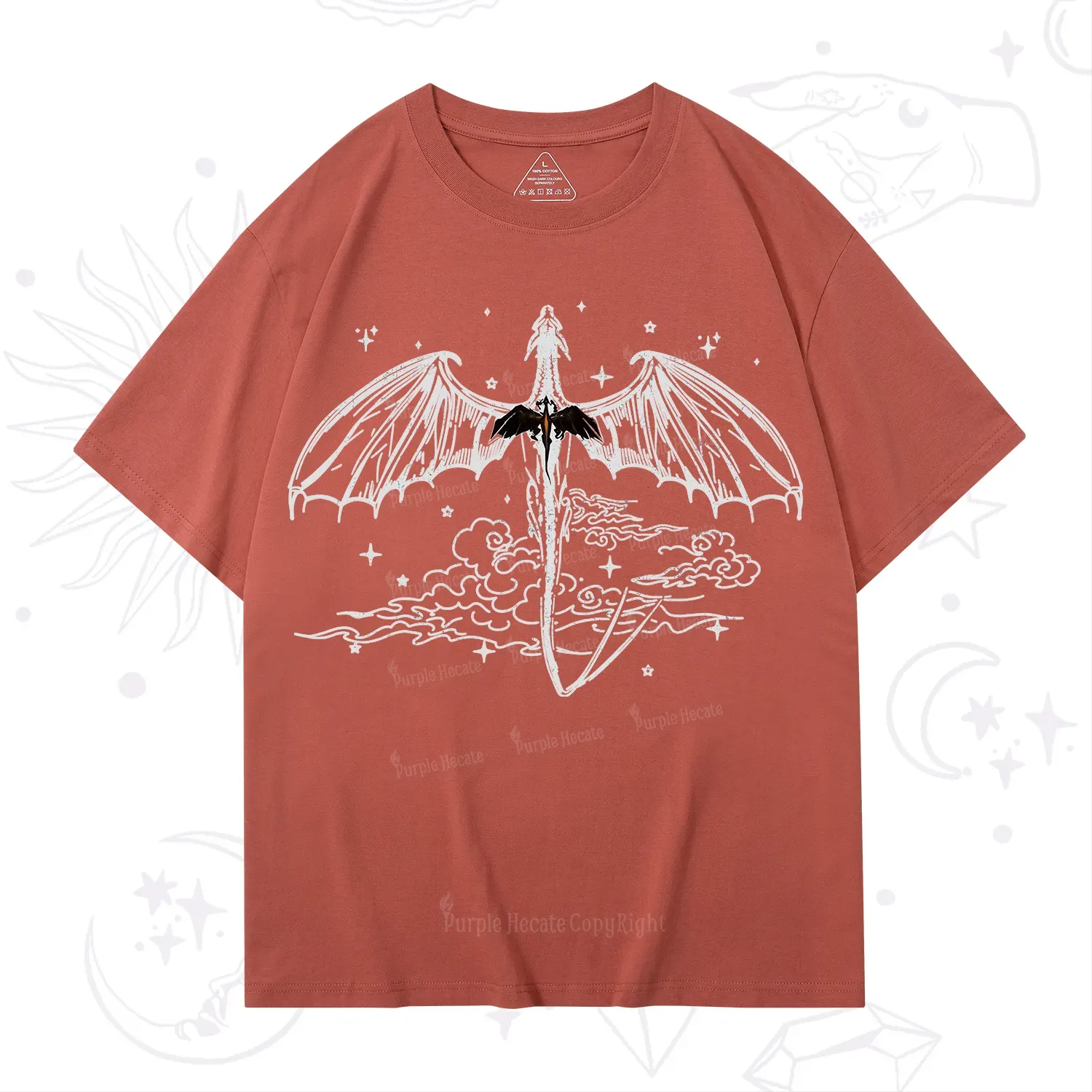 Purplehecate Dragon Rider Celestial Sword T-Shirt