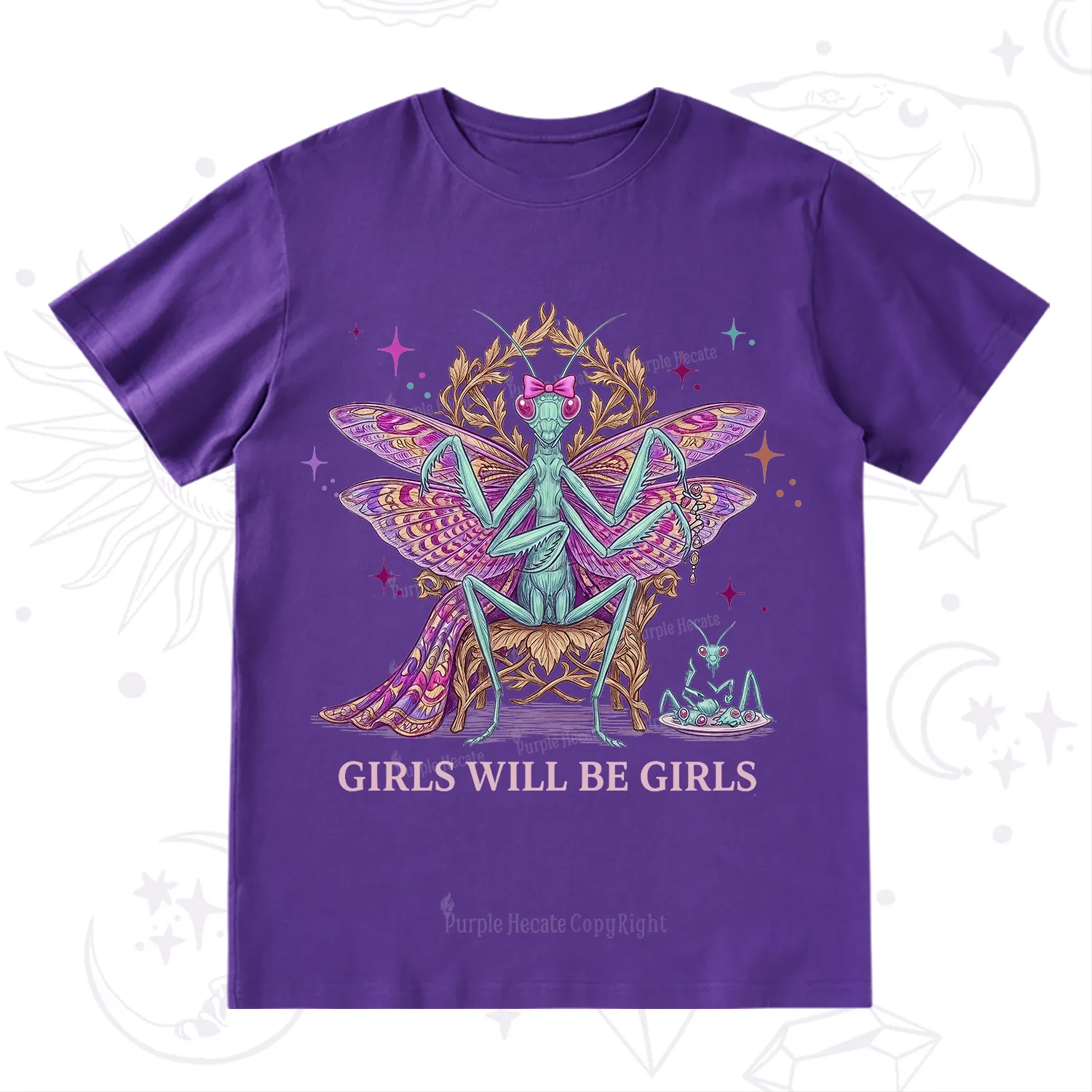 Purplehecate Girls Will Be Girls Mantis Queen T-Shirt