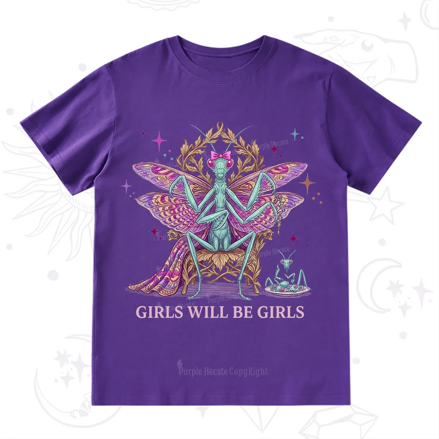 Purplehecate Girls Will Be Girls Mantis Queen T-Shirt