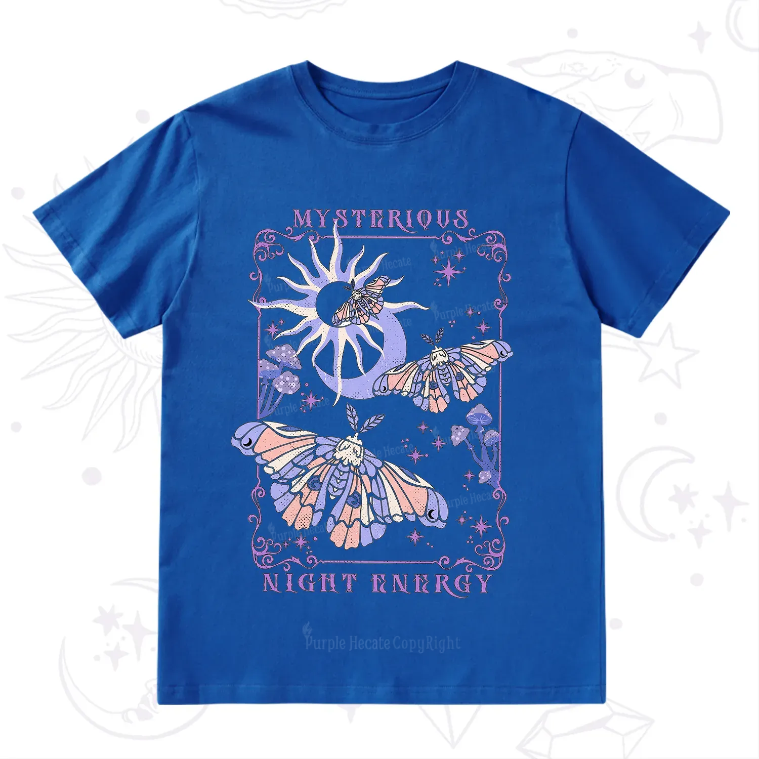 Purplehecate Mysterious Night Energy Moth T-Shirt