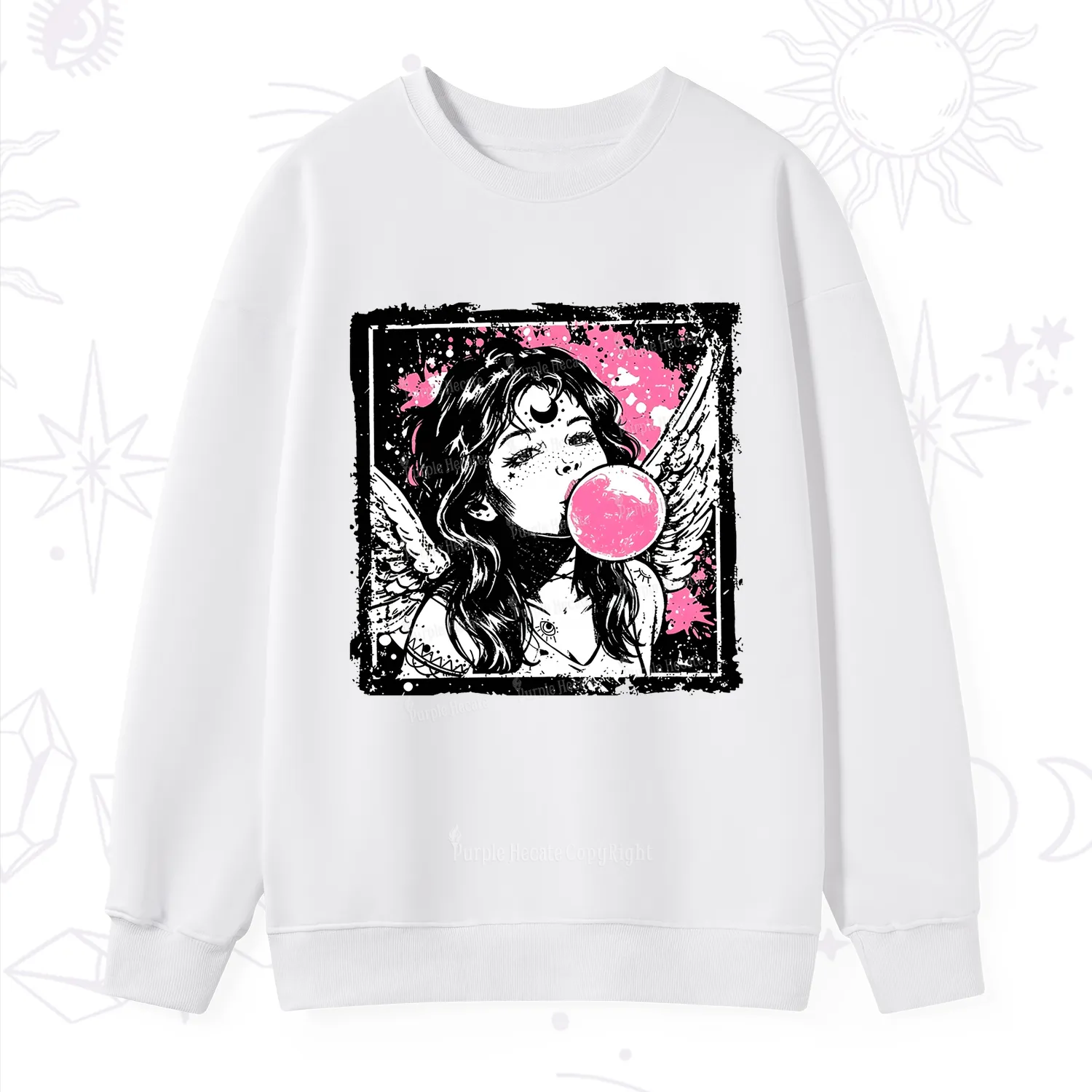 Purplehecate Grunge Angel with Bubblegum Sweatshirt