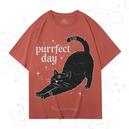 Purplehecate Purrfect Day Black Cat T-Shirt