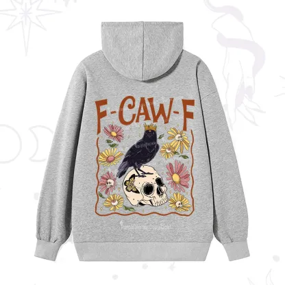 Purplehecate Funny F-Caw-F Crow Hoodie